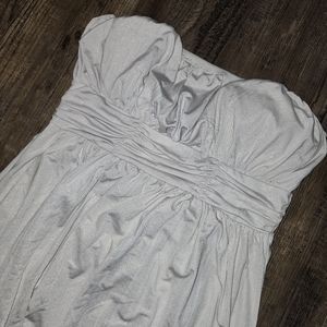 Pearl White Strapless Dress